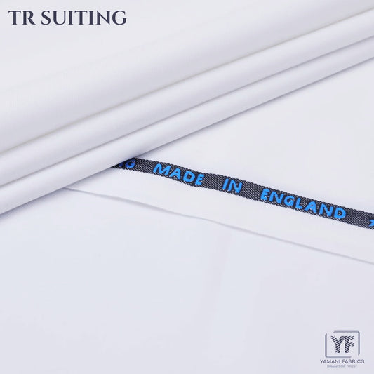 Gents Imported Wash n Wear Fabric (TR SUITING - super white