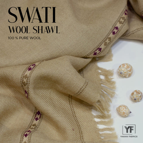 swati 100% pure wool shawl for men |skin