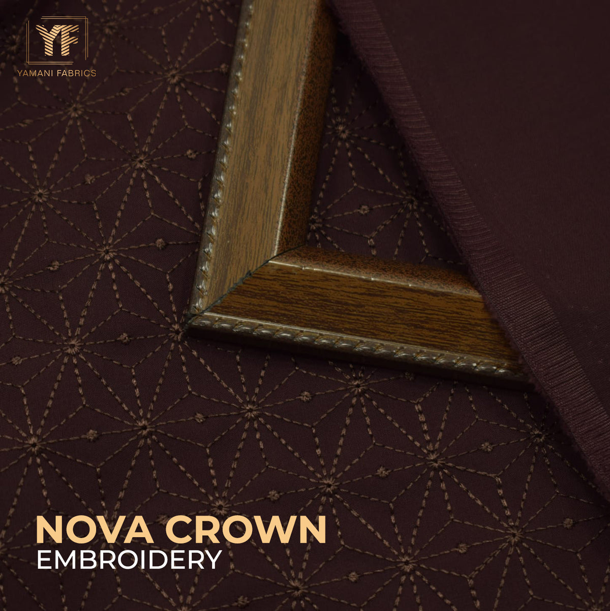 Gents Unstitched wash n wear Embroidery Suit (nova crown)mahroon 01