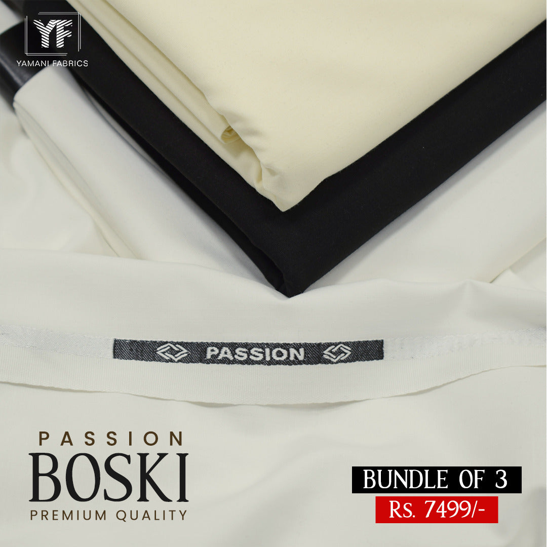 Bundle of 3 suits Passion boski unstitched fabric for men