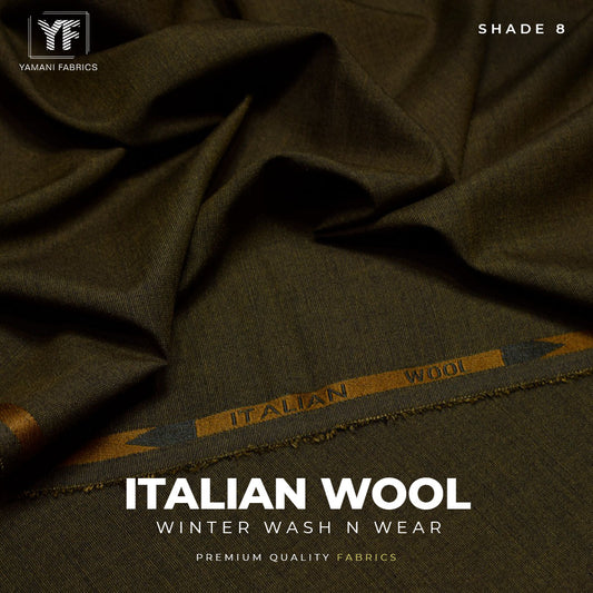 Italian wool winter unstitched fabric for men|shade 8