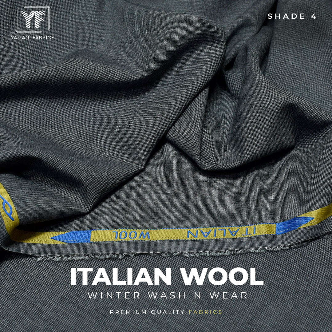 Italian wool winter unstitched fabric for men|shade 4