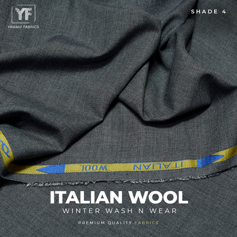 Italian wool winter unstitched fabric for men|shade 4