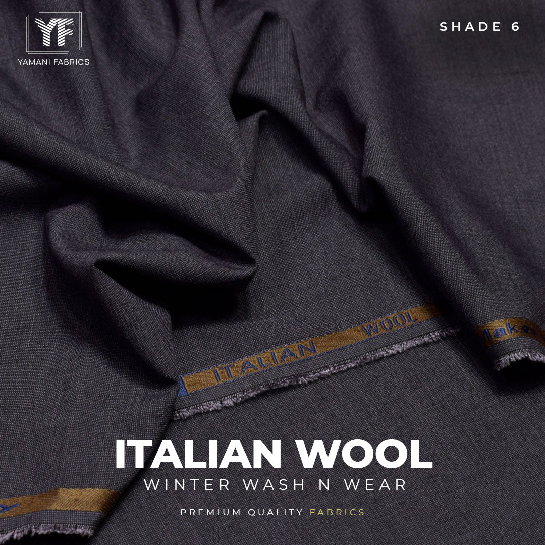 Italian wool winter unstitched fabric for men|shade 6