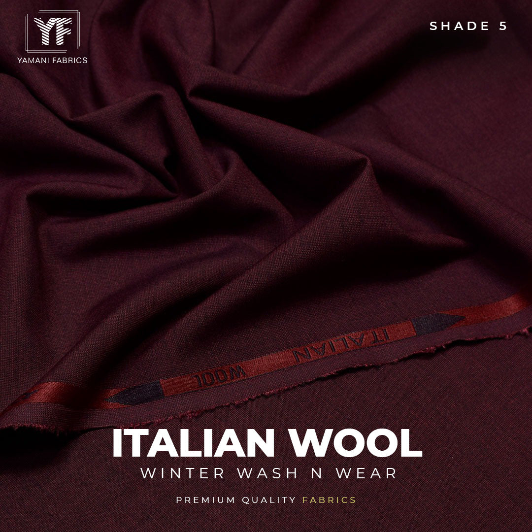 Italian wool winter unstitched fabric for men|shade 5