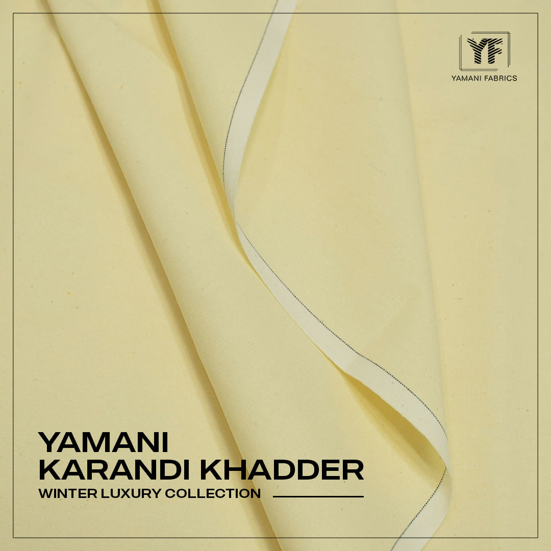 Yamani Karandi 02 Fabric Gents Unstitched Khaddar Suit |cream