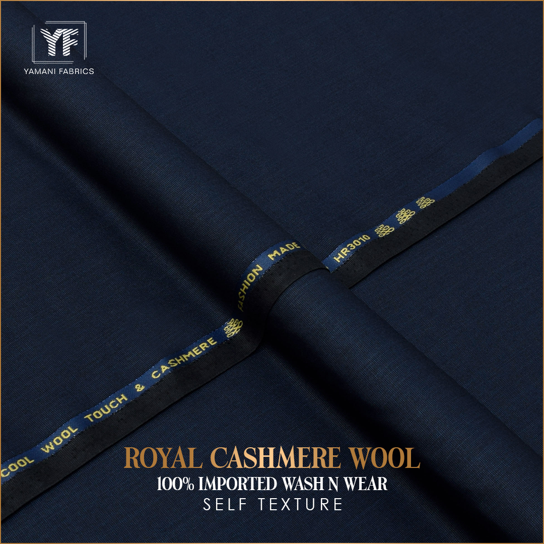 royal cashmere wool wash n wear 100%imported for men| navy blue