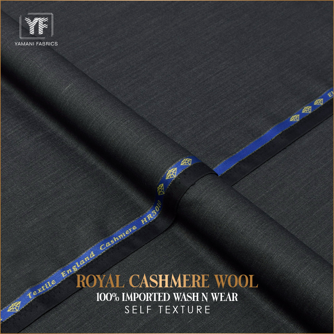 royal cashmere wool wash n wear 100%imported for men| malasian grey