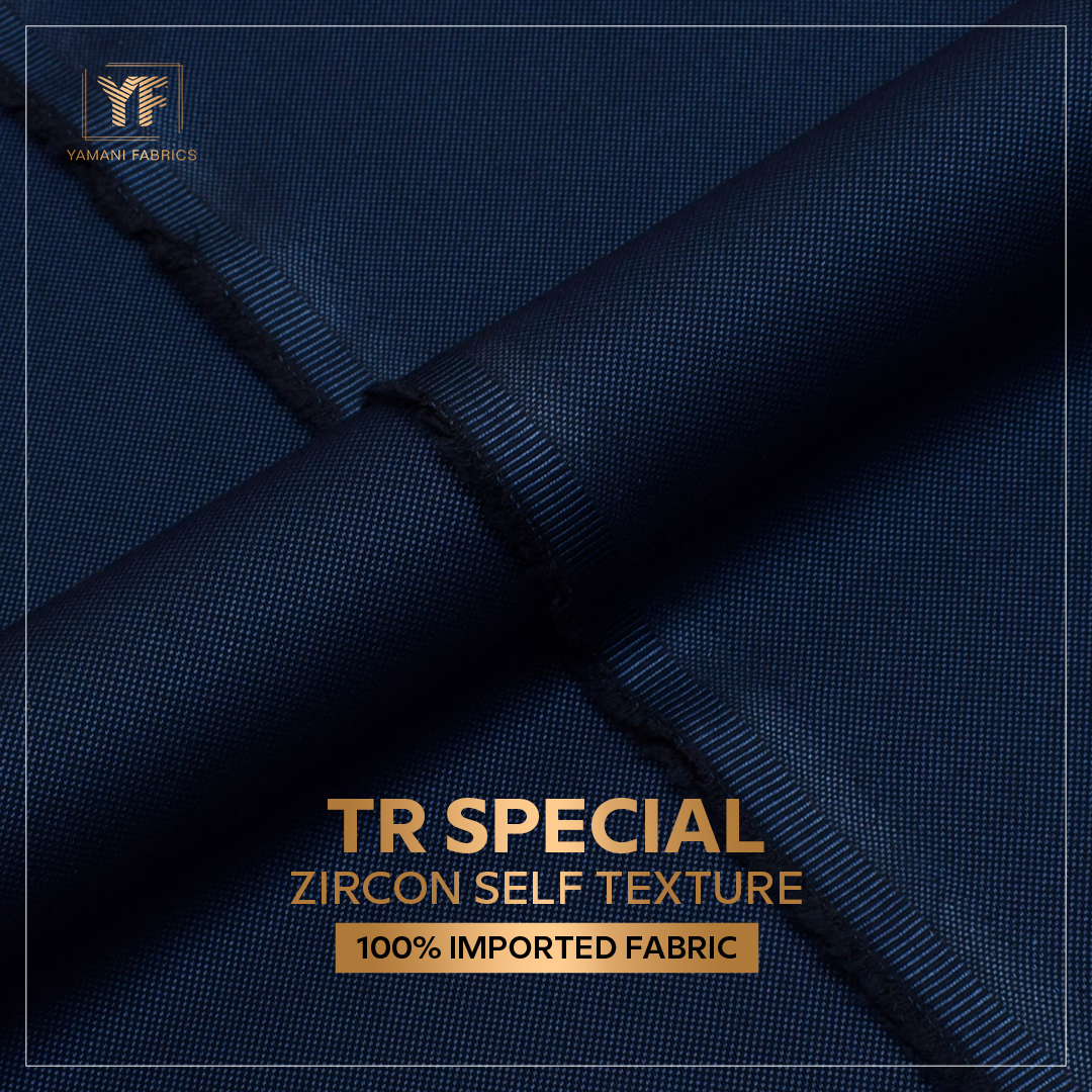 Gents Imported Wash n Wear Fabric (TR zircon 25 wool tuch)royal blue