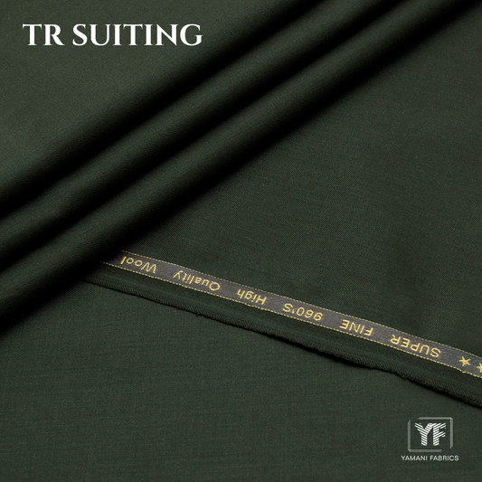 Gents Imported Wash n Wear Fabric (TR SUITING - olive green)