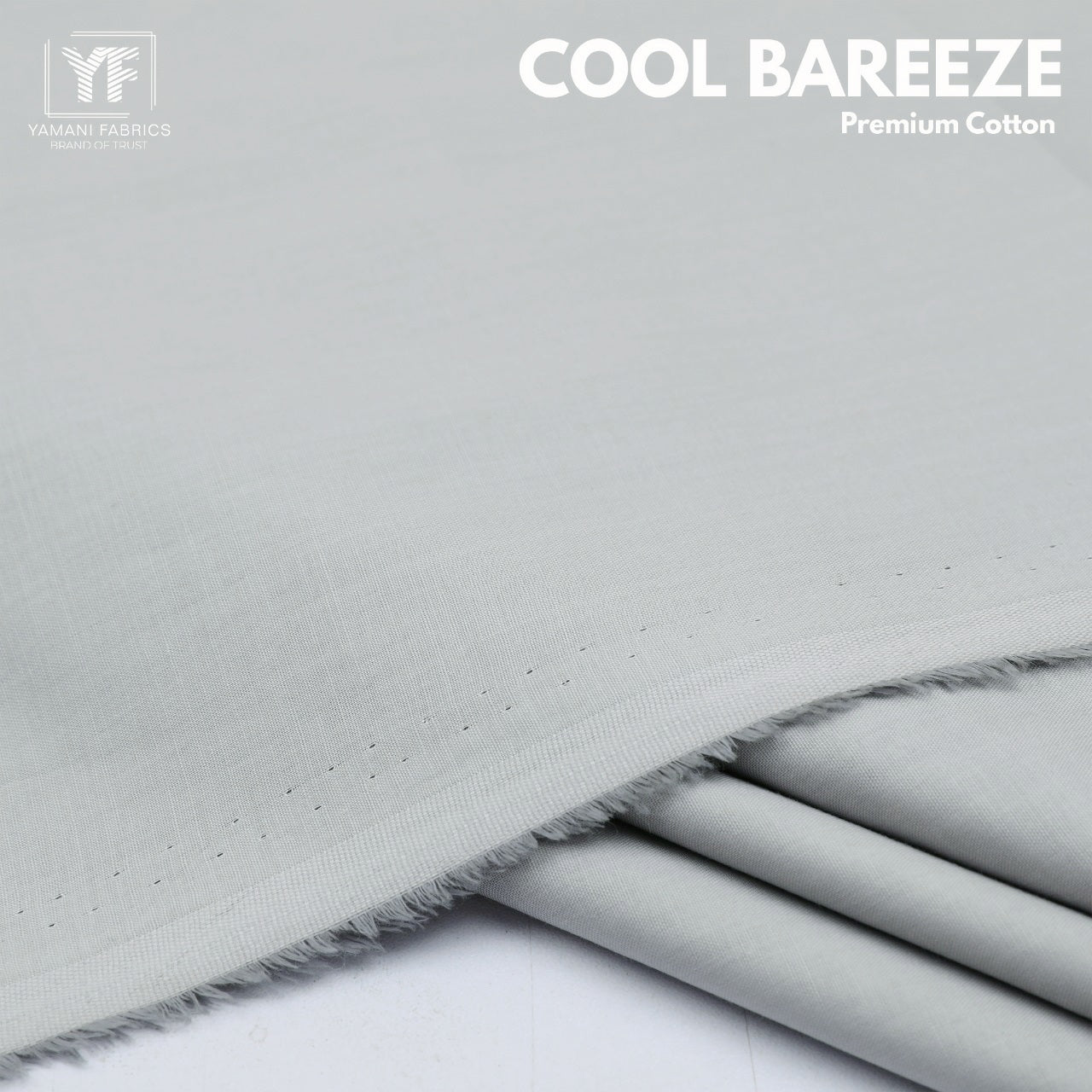 Unstitched Cotton Fabric (Cool Breeze silver gray)