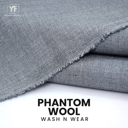 BUNDLE OF 2 PHANTOM WOOL WASH N WEAR SUIT FOR MEN| ANY COLOUR