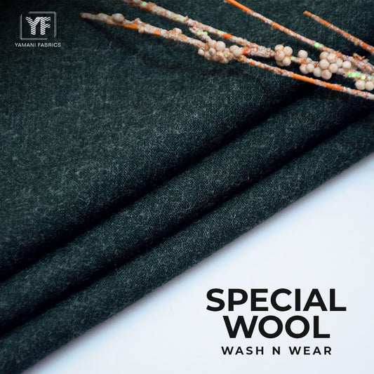 SPECIAL WOOL WASH N WEAR FOR MEN|DARK GREEN