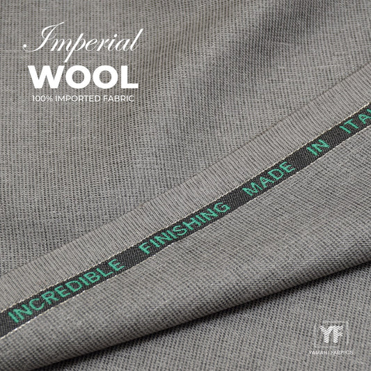 IMPERIAL wool wash n wear imported fabric|silver