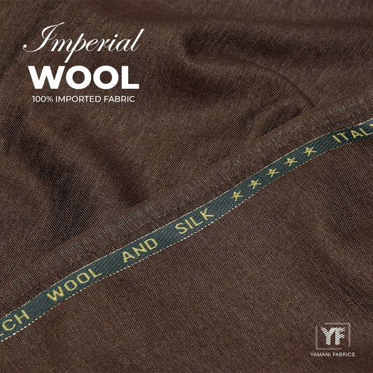 IMPERIAL wool wash n wear imported fabric|wood brown