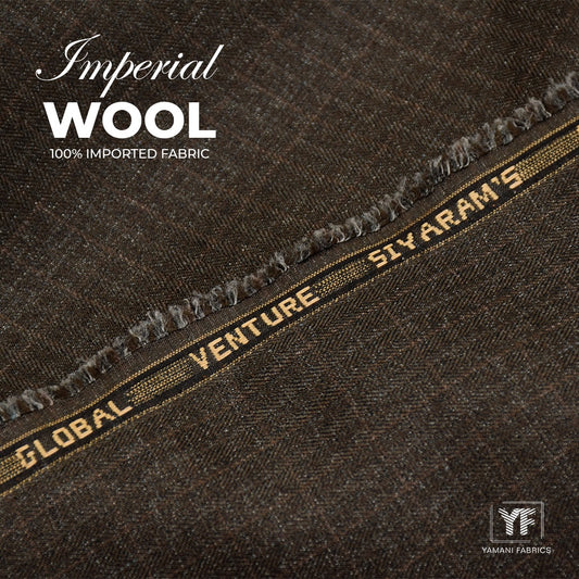 IMPERIAL wool wash n wear imported fabric|grey brown