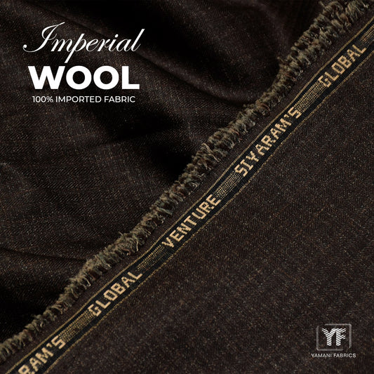 IMPERIAL wool wash n wear imported fabric|brown