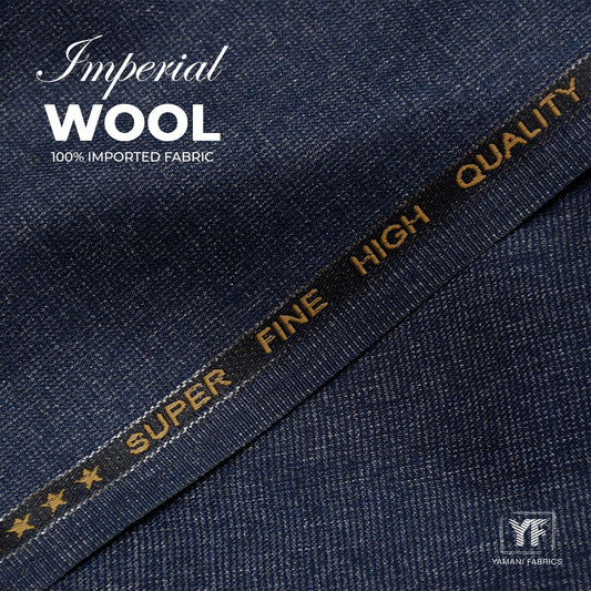 IMPERIAL wool wash n wear imported fabric|blue