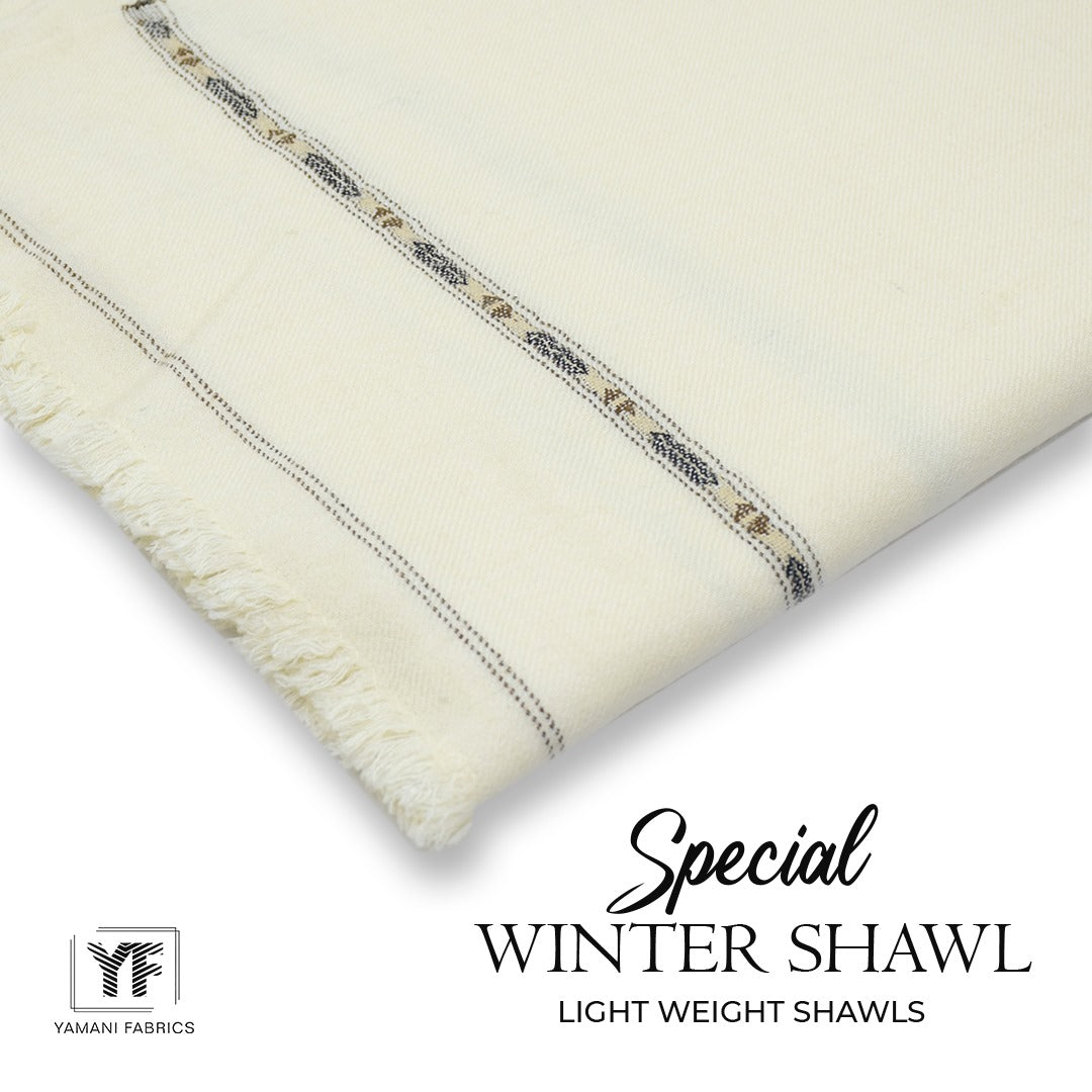 SPECIAL WINTER SHAWL FOR MEN | CREAM