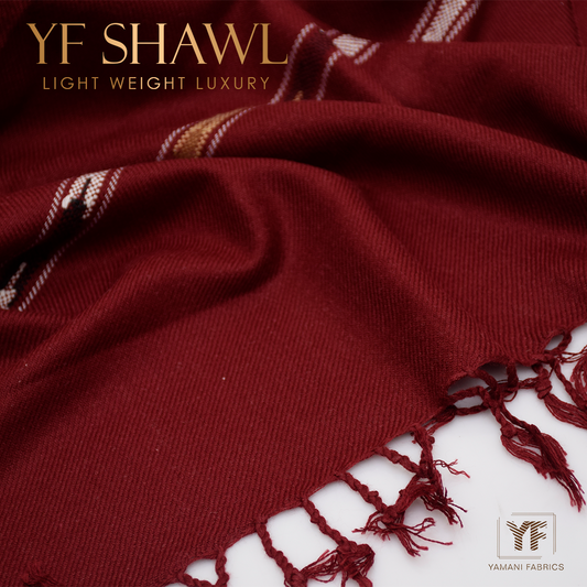 LUXURY SOFT YF acry SHAWL FOR MEN|redish mahroon