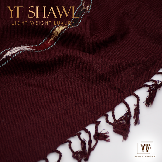 LUXURY SOFT YF acry SHAWL FOR MEN|mahroon