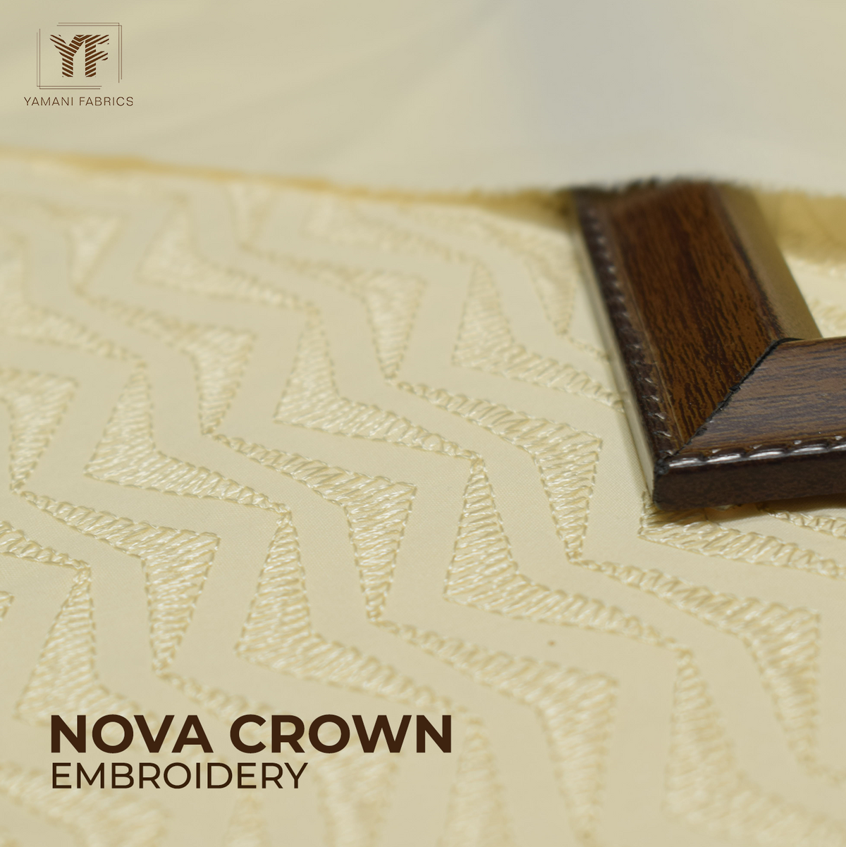 Gents Unstitched wash n wear Embroidery Suit (nova crown)cream 02