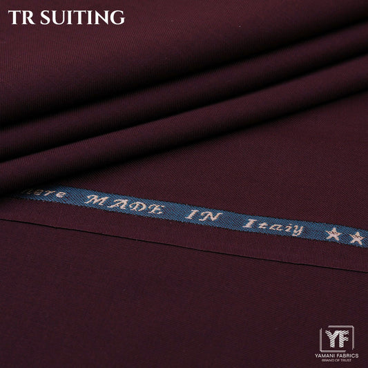 Gents Imported Wash n Wear Fabric (TR SUITING 7 -radish Maroon)