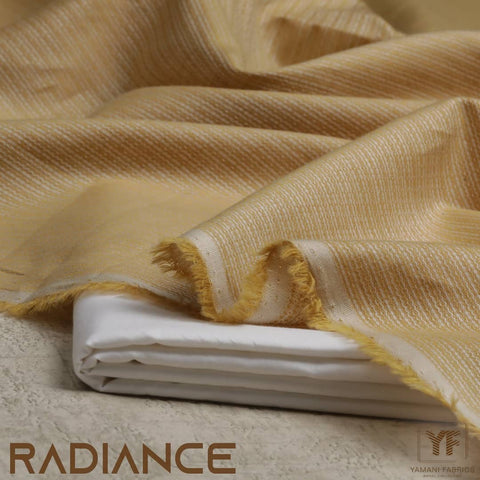 Mens Unstitched Yarn Cotton Fabric Suits (Radiance 02) Mustard