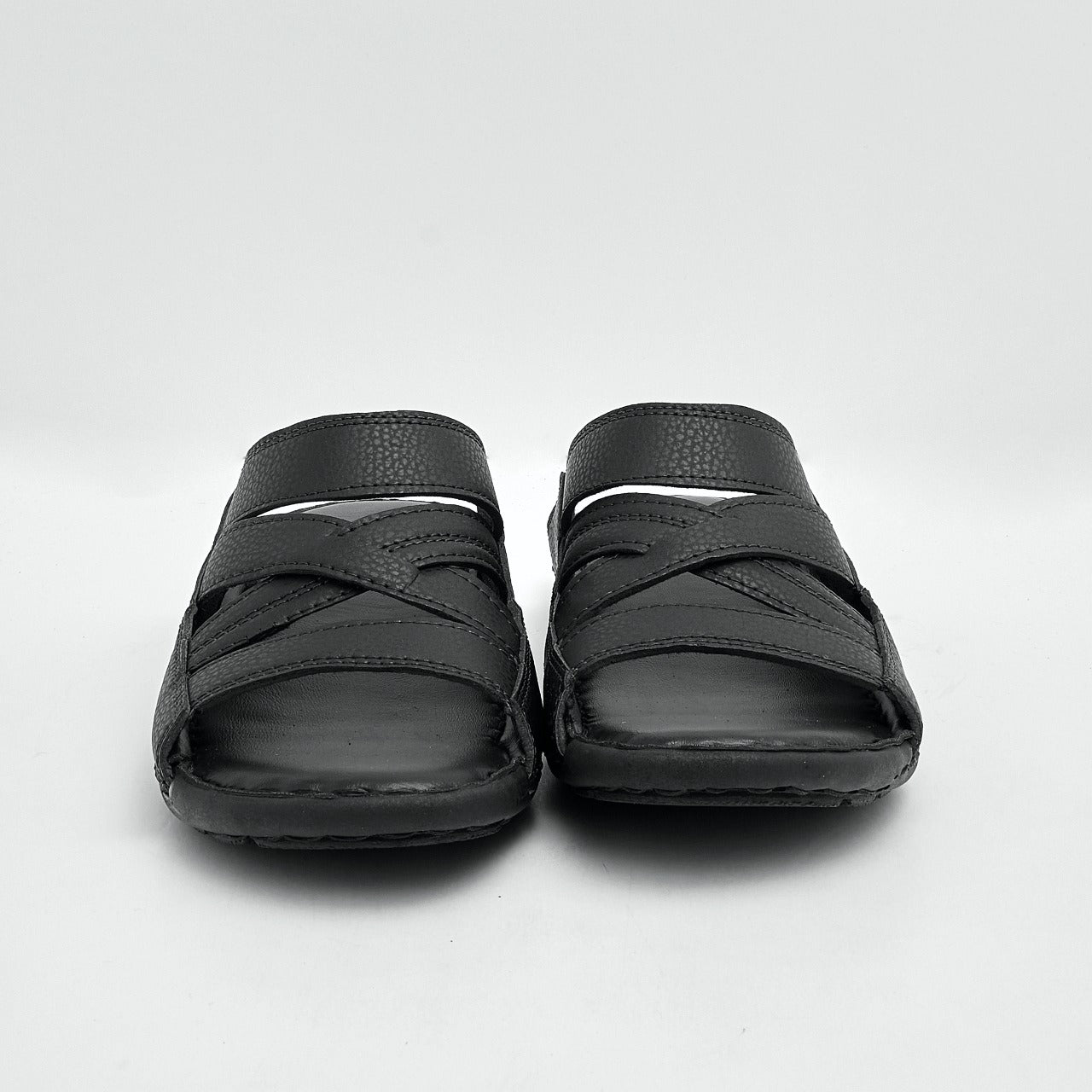 Mens padded insole chappal black 002
