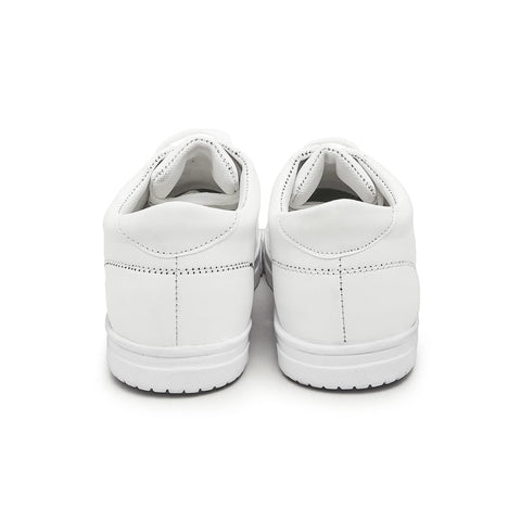 White Sneaker Shoes With Side Black Line 003