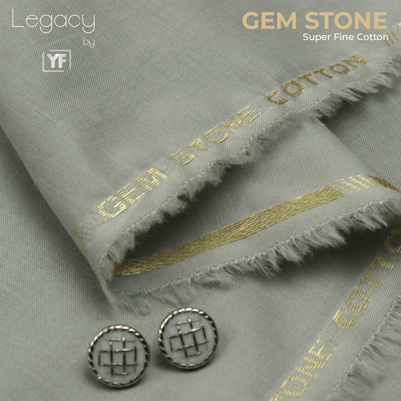 Gemstone 08 Unstitched Cotton Men suit (Sea Green)