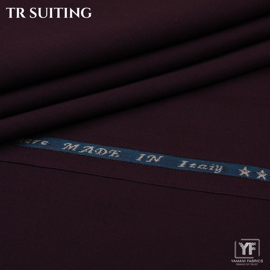 Mens Imported Wash n Wear Fabric (TR SUITING 7 - Maroon)