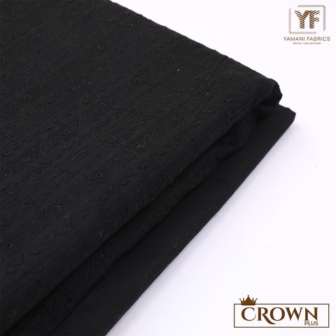 Gents Unstitched Cotton Embroidery Suit (Crown Plus 14)