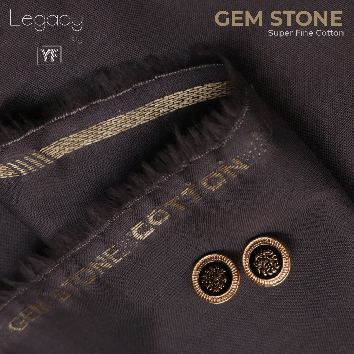 Gemstone 07 Unstitched Cotton Men suit (Purple)